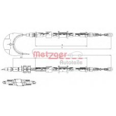 11.5493 METZGER Трос, стояночная тормозная система