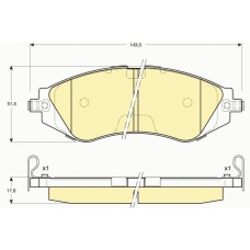 6131719 GIRLING Комплект тормозных колодок, дисковый тормоз