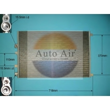16-1100 AUTO AIR GLOUCESTER Конденсатор, кондиционер