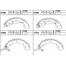 K7002 ASIMCO Комплект тормозных колодок