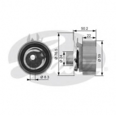 T43070 GATES Натяжной ролик, ремень грм