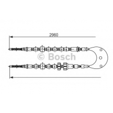 1 987 477 366 BOSCH Трос, стояночная тормозная система