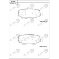 KD6567 ASIMCO Комплект тормозных колодок, дисковый тормоз