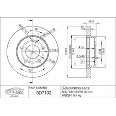 BD-7102 FREMAX Тормозной диск