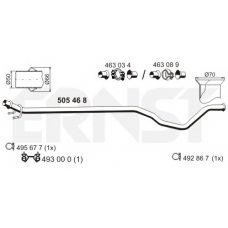 505468 ERNST Труба выхлопного газа