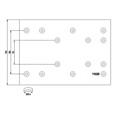1962005 TEXTAR Комплект тормозных башмаков, барабанные тормоза