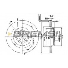 DBB149V BREMSI Тормозной диск