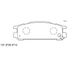 KD3782 ASIMCO Комплект тормозных колодок, дисковый тормоз