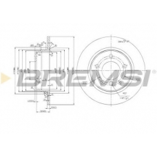 DBA249S BREMSI Тормозной диск