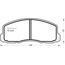261 MGA Комплект тормозных колодок, дисковый тормоз
