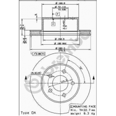 09.7421.80 BREMBO Тормозной диск