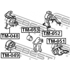 TM-051 FEBEST Подвеска, двигатель