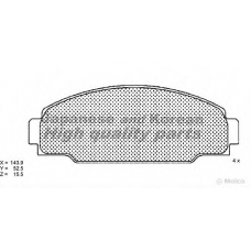 1080-9702 ASHUKI Комплект тормозных колодок, дисковый тормоз