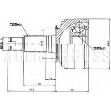 J2834018 NIPPARTS Шарнирный комплект, приводной вал