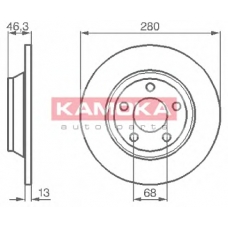 1031518 KAMOKA Тормозной диск