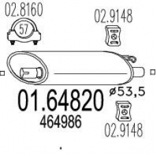 01.64820 MTS Глушитель выхлопных газов конечный