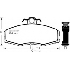 172 MGA Комплект тормозных колодок, дисковый тормоз