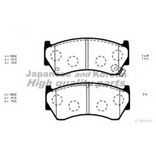 N009-90 ASHUKI Комплект тормозных колодок, дисковый тормоз
