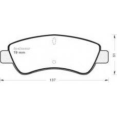 493 MGA Комплект тормозных колодок, дисковый тормоз