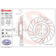 09.A958.21 BREMBO Тормозной диск