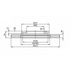 C650-16 ASHUKI Тормозной диск