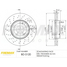 BD-0120 FREMAX Тормозной диск