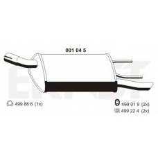 001045 ERNST Глушитель выхлопных газов конечный