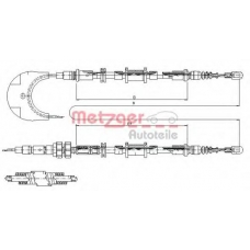 11.5491 METZGER Трос, стояночная тормозная система