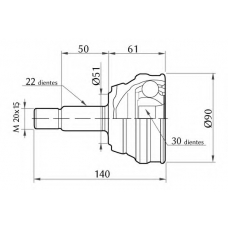1860.0068011 KSM-KOSHIMO Шарнирный комплект, приводной вал