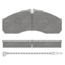 SP 454 SCT Комплект тормозных колодок, дисковый тормоз