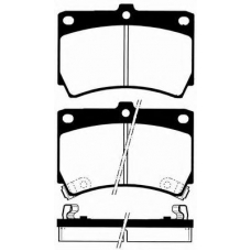 J PA-387AF JAPANPARTS Комплект тормозных колодок, дисковый тормоз