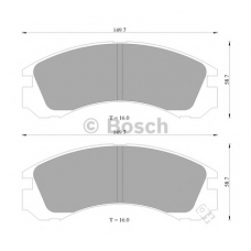 0 986 505 910 BOSCH Комплект тормозных колодок, дисковый тормоз