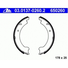 03.0137-0260.2 ATE Комплект тормозных колодок, стояночная тормозная с