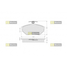 BD S052P STARLINE Комплект тормозных колодок, дисковый тормоз