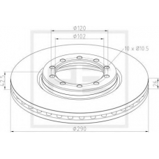256.041-00A PE Automotive Тормозной диск