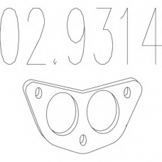 02.9314 MTS Прокладка, труба выхлопного газа