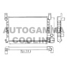 100331 AUTOGAMMA Радиатор, охлаждение двигателя