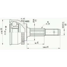 CVJ5288.10 OPEN PARTS Шарнирный комплект, приводной вал