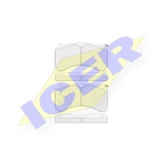 152123 ICER Комплект тормозных колодок, дисковый тормоз