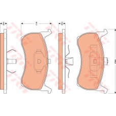 GDB7555 TRW Комплект тормозных колодок, дисковый тормоз