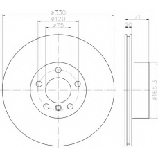 8DD 355 119-541 HELLA Тормозной диск