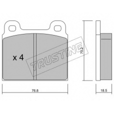 080.0 TRUSTING Комплект тормозных колодок, дисковый тормоз
