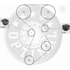 SK-1076 OPTIMAL Комплект ремня грм