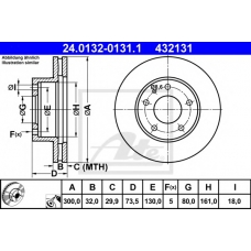 24.0132-0131.1 ATE Тормозной диск