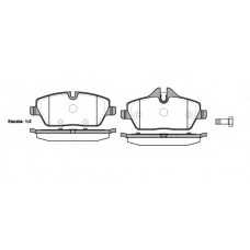 1131.10 REMSA Комплект тормозных колодок, дисковый тормоз