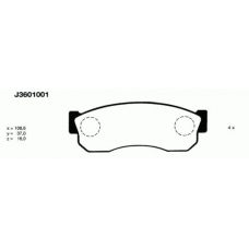J3601001 NIPPARTS Комплект тормозных колодок, дисковый тормоз