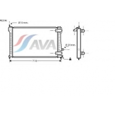 PE2196 AVA Радиатор, охлаждение двигателя