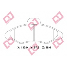 BP2260 DJ PARTS Комплект тормозных колодок, дисковый тормоз