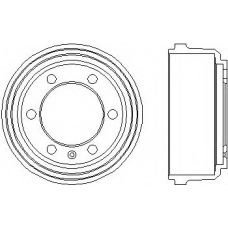 8DT 355 300-091 HELLA Тормозной барабан