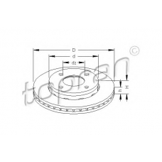 407 958 TOPRAN Тормозной диск